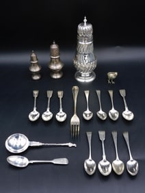 (18) Pieces English Sterling Silver