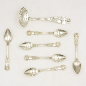 Tiffany Sterling Grapefruit Spoons and Berry Spoon