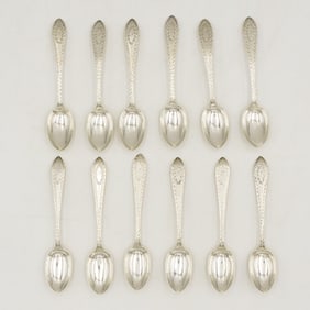 (12) Scottish Silver Teaspoons