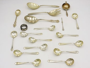 (18) Pieces Sterling Silver Flatware + Napkin Ring