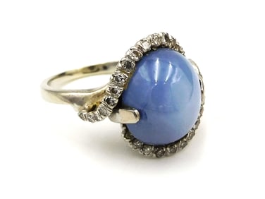 14k Gold Star Sapphire Ring