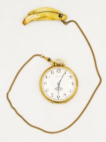Hamilton 14kt Gold Open Face Pocket Watch