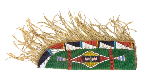 Crow-Style Beaded Leather Knife Case