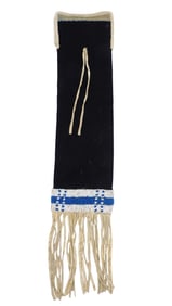 Early Plains Style Tobacco Bag with Pony Beads