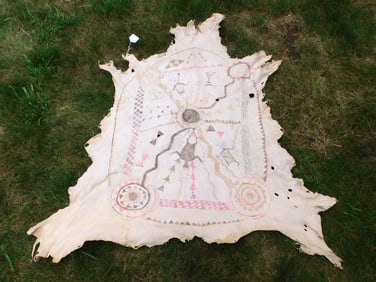 Painted Apache Deer Hide