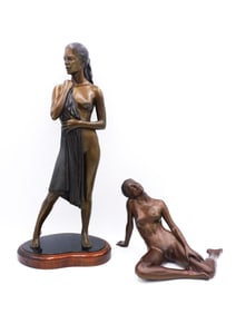 Pair of David E. Parvin Bronze Sculptures