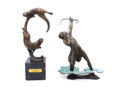 Pair of Bronze Sculptures