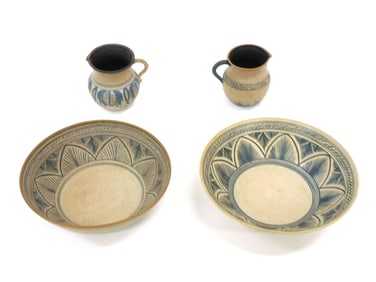 (4) Anne "Pete" Baker Pottery Pieces
