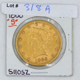 1888 S $10 Liberty Head Gold Coin