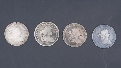 (4) Early Draped Bust Silver Dollars