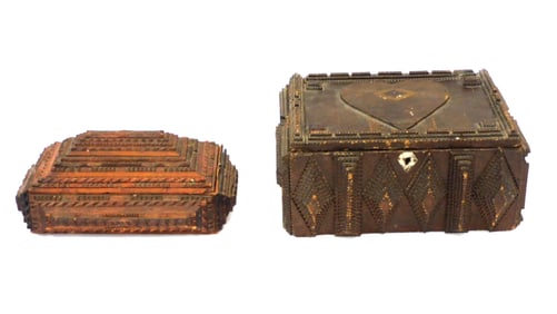 (2) Tramp Art Boxes