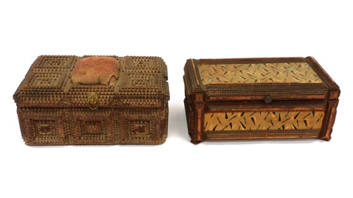 (2) Tramp Art Boxes