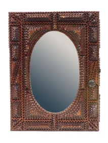 Rare Tramp Art Medicine Cabinet