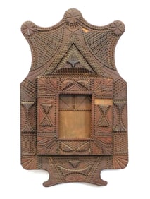 Tramp Art Hanging Wall Shelf
