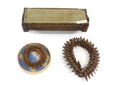 (3) Tramp Art Items