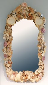 Ornate Contemporary Seashell Mirror