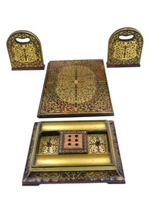 Napolean III Style Boule and Shell Desk Set