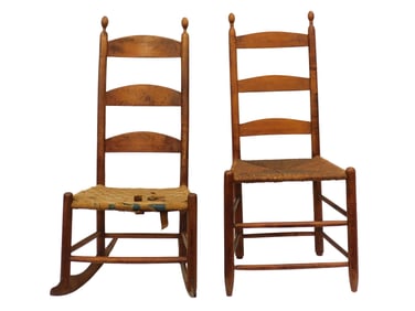 (2) Shaker Community Chairs