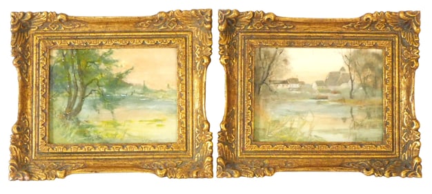 (2) Jacques Van Coppenolle Painted Plaques
