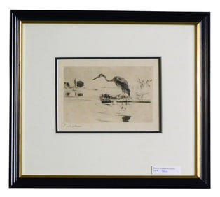 Frank Benson Drypoint Etching