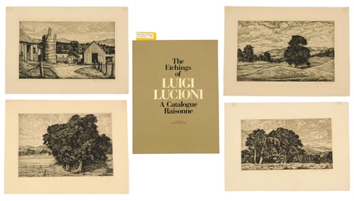 (4) Unframed Etchings By Luigi Lucioni