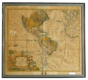 Map of North and South America