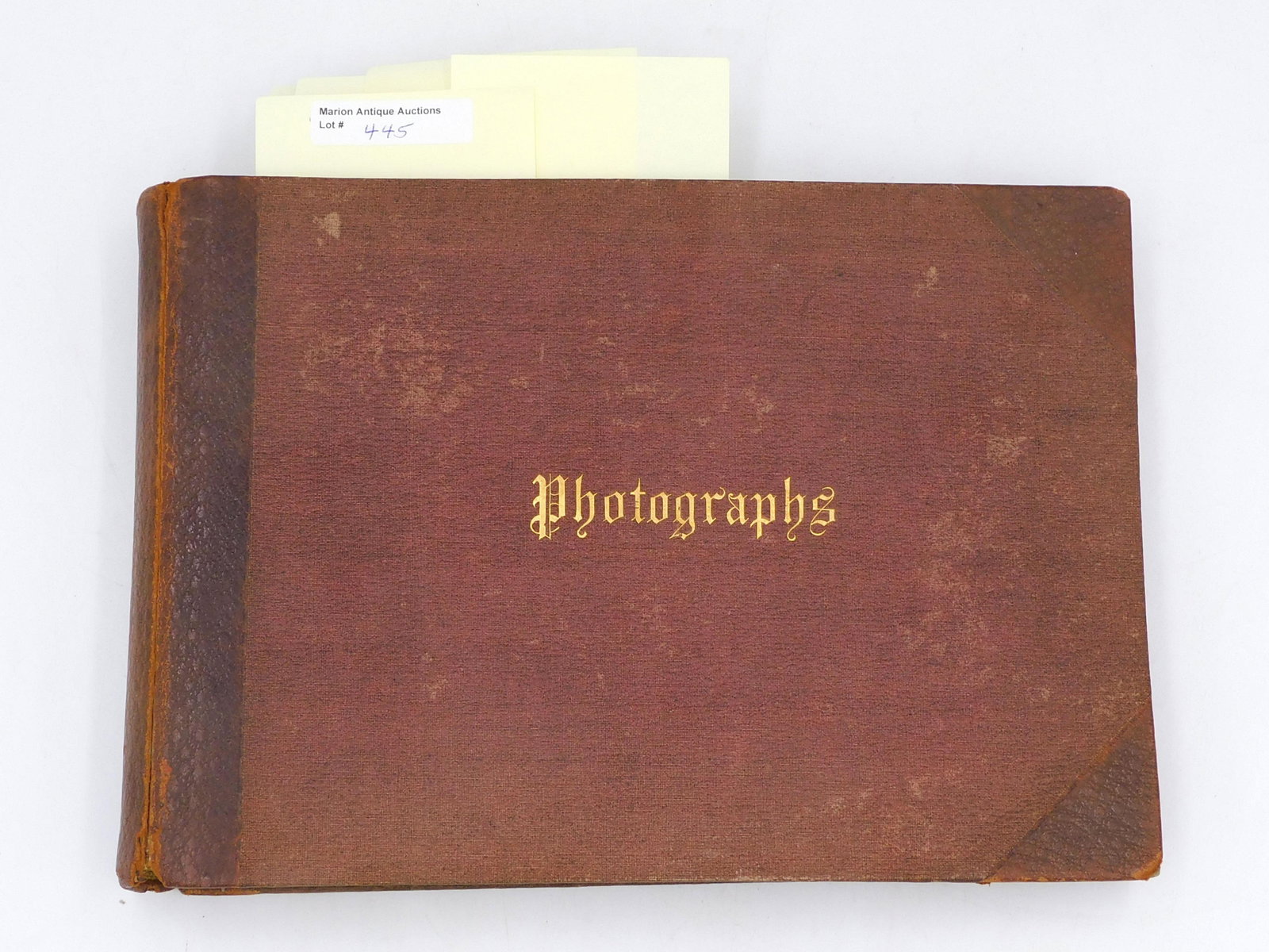 Photo Album Martha's Vineyard & Elizabeth Island: Ca. 1900. (48) mounted photos to include: entrance to Tashmoo Ferry, Look Homestead, Gay Head, Hedge Fence Lightship, Sankaty ferry, Menemsha Creek, Summit at Noman's Land, Merell Monument on Nashawen