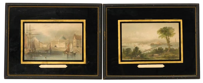 (2) Colored Engravings