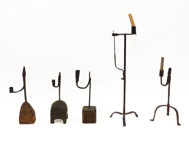 (5) Wrought Iron Rush Lights