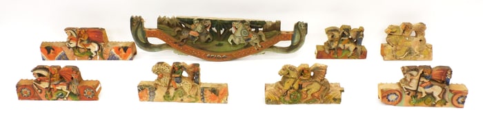 (8) Sicilian Wedding Cast Ornamental Carvings