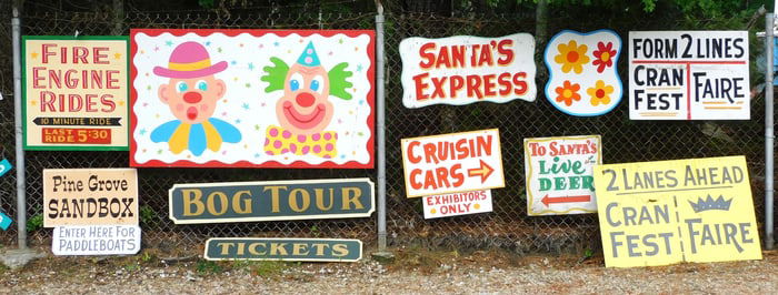 (12) Edaville Railroad Vintage Signs
