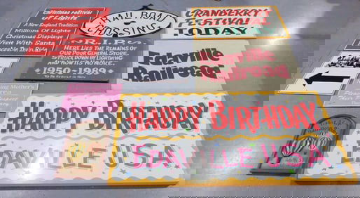 (9) Edaville Railroad Vintage Signs