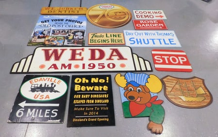 (13) Edaville Railroad Vintage Signs