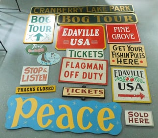 (16) Edaville Railroad Vintage Signs