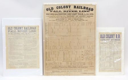 (3) Old Colony Railroad Advertising Posters