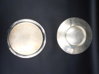 (2) Sterling Silver Round Trays