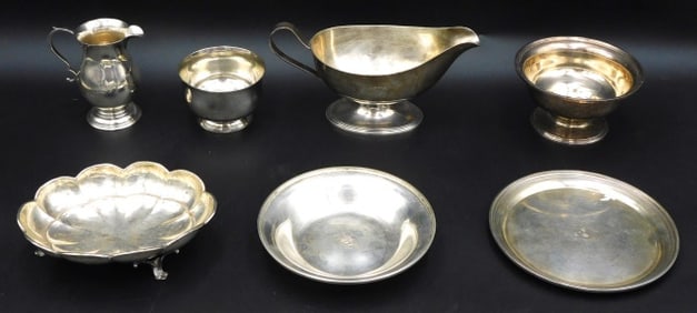 (7) Pieces Sterling Silver Hollowware