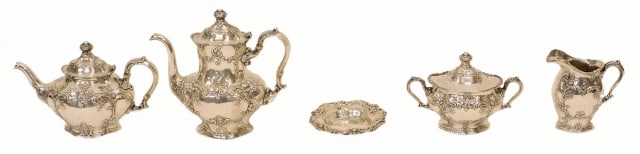 (5) Piece Sterling Silver Tea Service