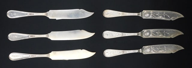 (6) Sterling Silver Fish Knives
