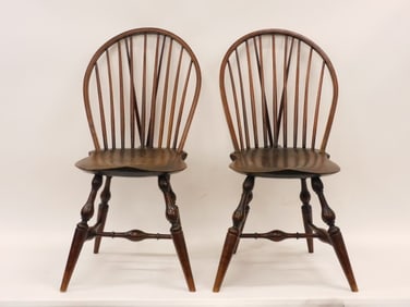 (2) Rhode Island Windsor Brace-Back Side Chairs