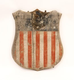 Carved and Painted American Shield