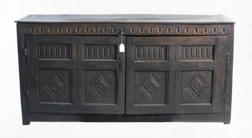Jacobean Oak Low Cupboard