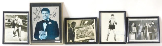 (5) Autographed Boxing Photos