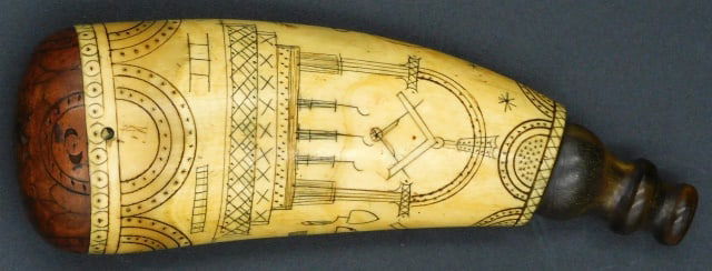Scrimshaw Whale's Tooth Snuff Bottle