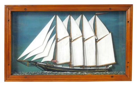 Shadow Box Wooden Ship Model