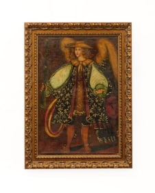 Spanish Colonial Military Archangel Painting