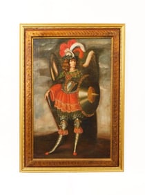 Spanish Colonial Military Archangel Painting