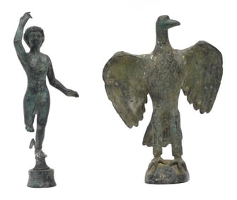 (2) Bronze Figures