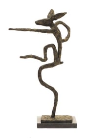 Iron Sculpture in the Manner of Barry Flanagan