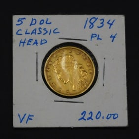 1834 Classic Head $5 Gold Piece